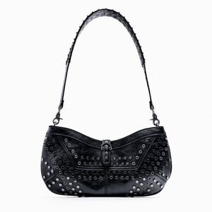 ZARA STUDDED SHOULDER BAG